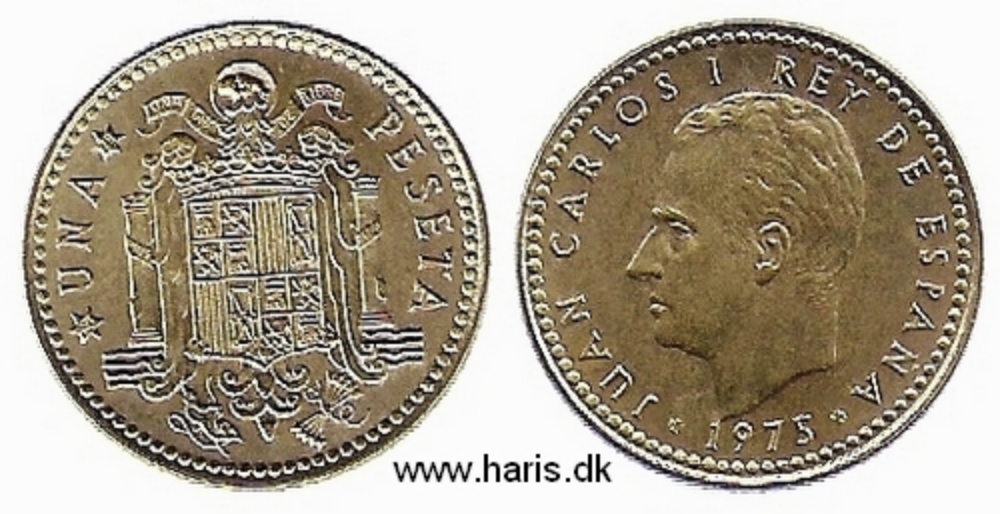 Picture of SPAIN 1 Peseta 1975/79 KM806 aUNC