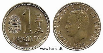 Picture of SPAIN 1 Peseta 1980 Comm. KM816 UNC