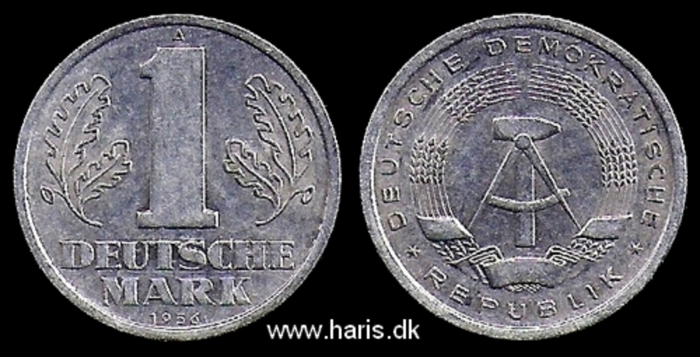 Picture of GERMANY D.R. 1 Mark 1956 A KM13 VF+