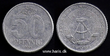 Picture of GERMANY D.R. 50 Pfennig 1958 A KM12 F+/VF