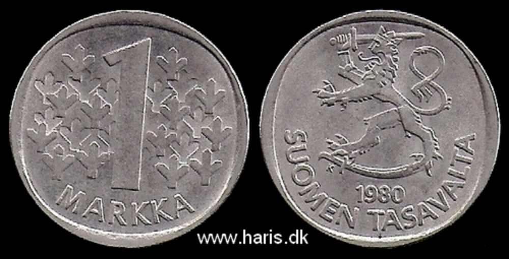 Picture of FINLAND 1 Markka 1980 K KM49a XF