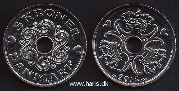 Picture of DENMARK 5 Kroner 2015 KM869.1 UNC