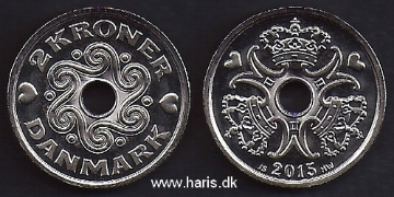 Picture of DENMARK 2 Kroner 2015 KM 874.1 UNC