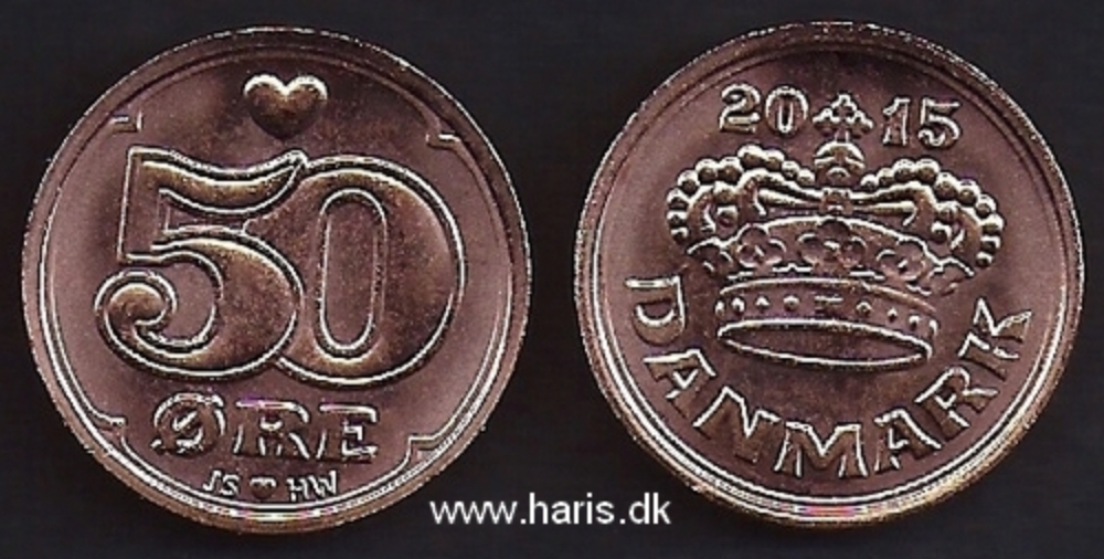 Picture of DENMARK 50 Ore 2015 KM new UNC