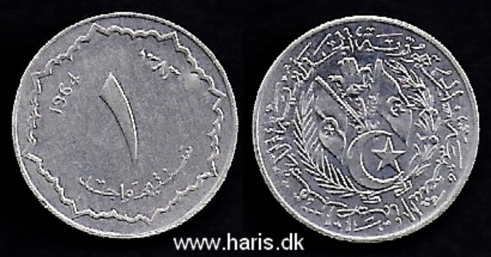 Picture of ALGERIA 1 Centime 1964 KM94 UNC