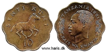 Picture of TANZANIA 10 Senti 1981 KM11 UNC