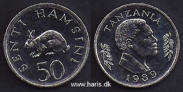 Picture of TANZANIA 50 Senti 1989 KM26 UNC