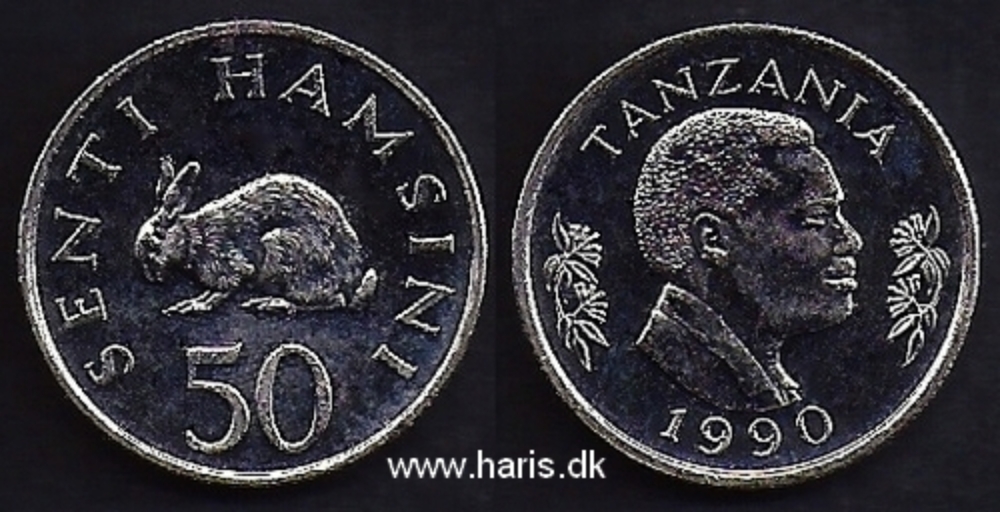 Picture of TANZANIA 50 Senti 1990 KM26 UNC