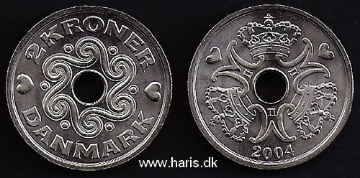 Picture of DENMARK 2 Kroner 2004 KM874.2 UNC