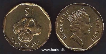 Picture of FIJI 1 Dollar 1996 KM73 UNC