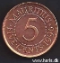 Picture of MAURITIUS 5 Cents 1996 KM52 UNC