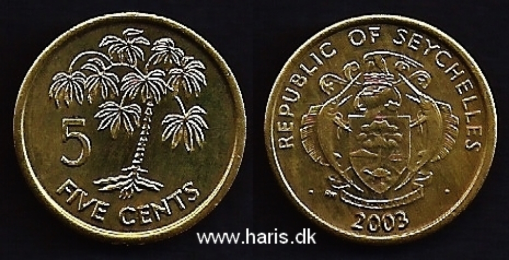 Picture of SEYCHELLES 5 Cents 2003 KM47.2 UNC