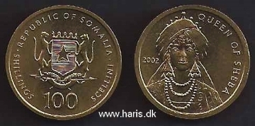 Picture of SOMALIA 100 Shillings 2002 KM112 UNC