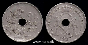 Picture of BELGIUM 25 Centimes 1927 KM68 F