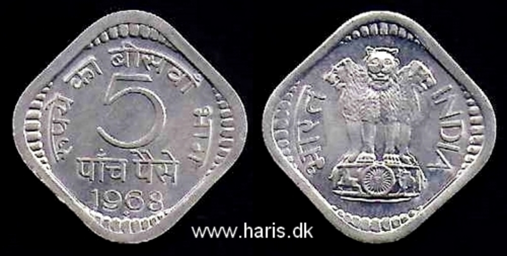 Picture of INDIA 5 Paise 1968 KM18 aUNC