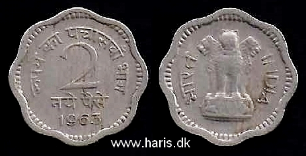 Picture of INDIA 2 Naye Paise 1963 KM11 VF