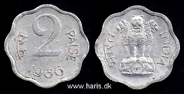 Picture of INDIA 2 Paise 1966 KM13 VF