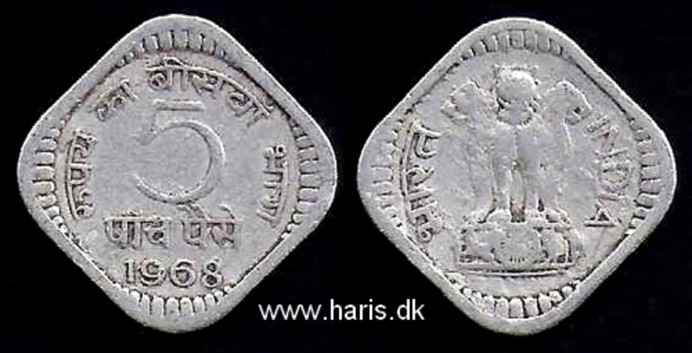 Picture of INDIA 5 Paise 1968 KM18 F