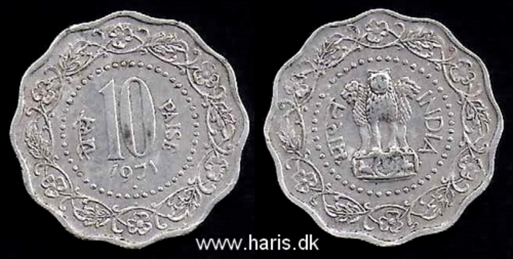 Picture of INDIA 10 Paise 1971 KM27.1 VF