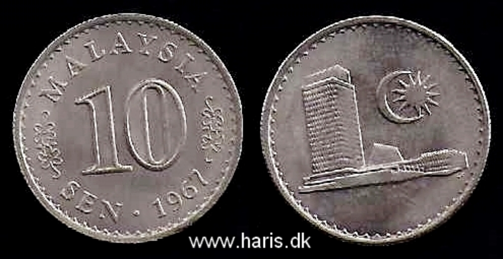 Picture of MALAYSIA 10 Sen 1967 KM3 UNC