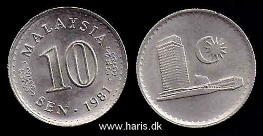 Picture of MALAYSIA 10 Sen 1981 KM3 UNC