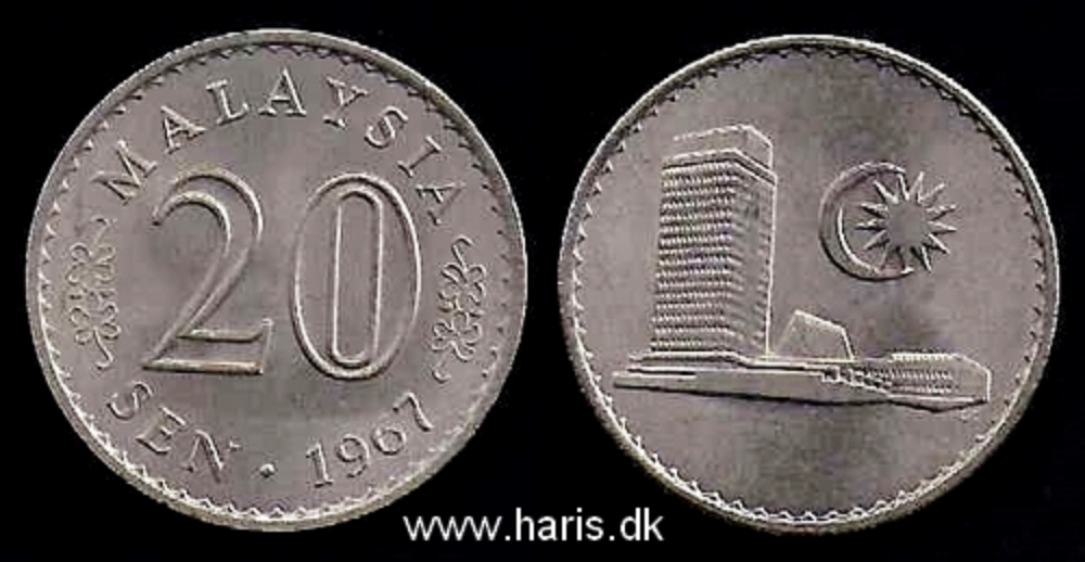 Picture of MALAYSIA 20 Sen 1967 KM4 UNC