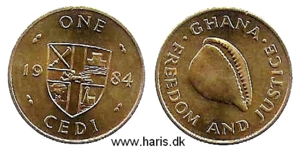 Picture of GHANA 1 Cedi 1984 KM25 UNC