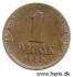 Picture of YUGOSLAVIA 1 Dinar 1938 KM19 VF+