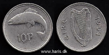 Picture of IRELAND 10 Pence 1994 KM29 VF+