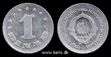Picture of YUGOSLAVIA 1 Dinar 1963 KM36 VF