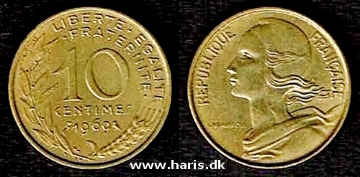 Picture of FRANCE 10 Centimes 1969 KM929 XF