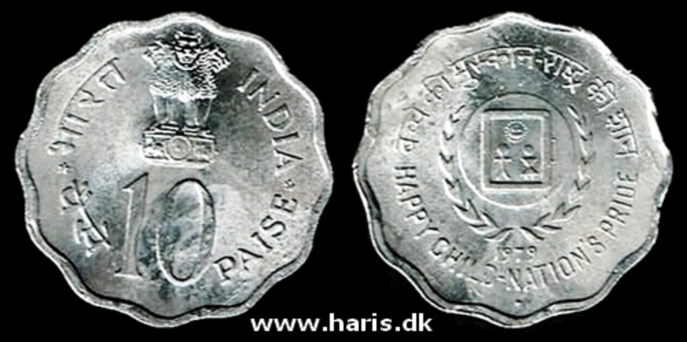 Picture of INDIA 10 Paise 1979 Comm. KM33 XF