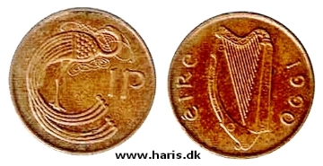 Picture of IRELAND 1 Penny 1990 KM20a XF