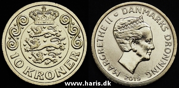 Picture of DENMARK 10 Kroner 2019 KM 954 UNC