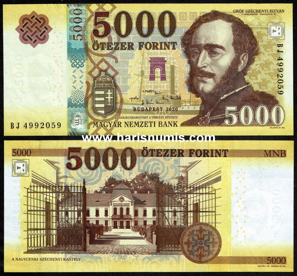 Picture of HUNGARY 5000 Forint 2020 P 205c UNC