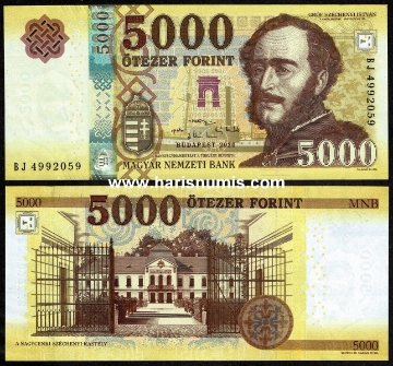 Picture of HUNGARY 5000 Forint 2020 P 205c UNC