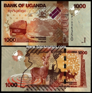 Picture of UGANDA 1000 Shillings 2021 P 49f UNC