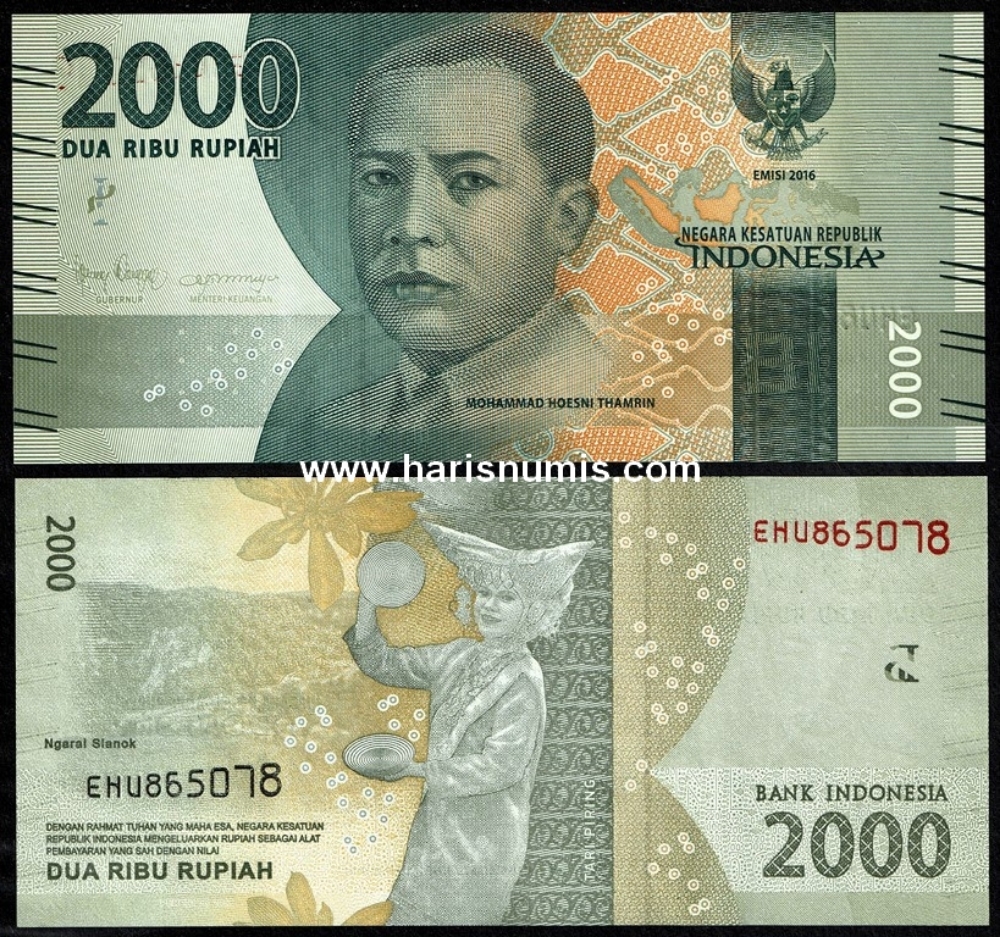 Picture of INDONESIA 2000 Rupiah 2016 (2018) P 155c UNC