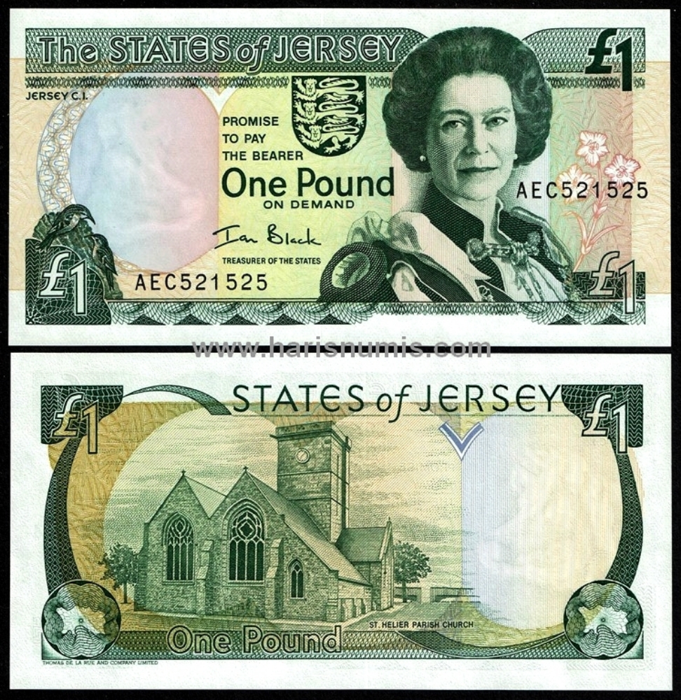 Picture of JERSEY 1 Pound ND(2000) P 26b UNC