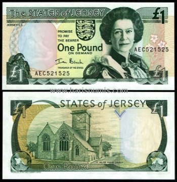 Picture of JERSEY 1 Pound ND(2000) P 26b UNC