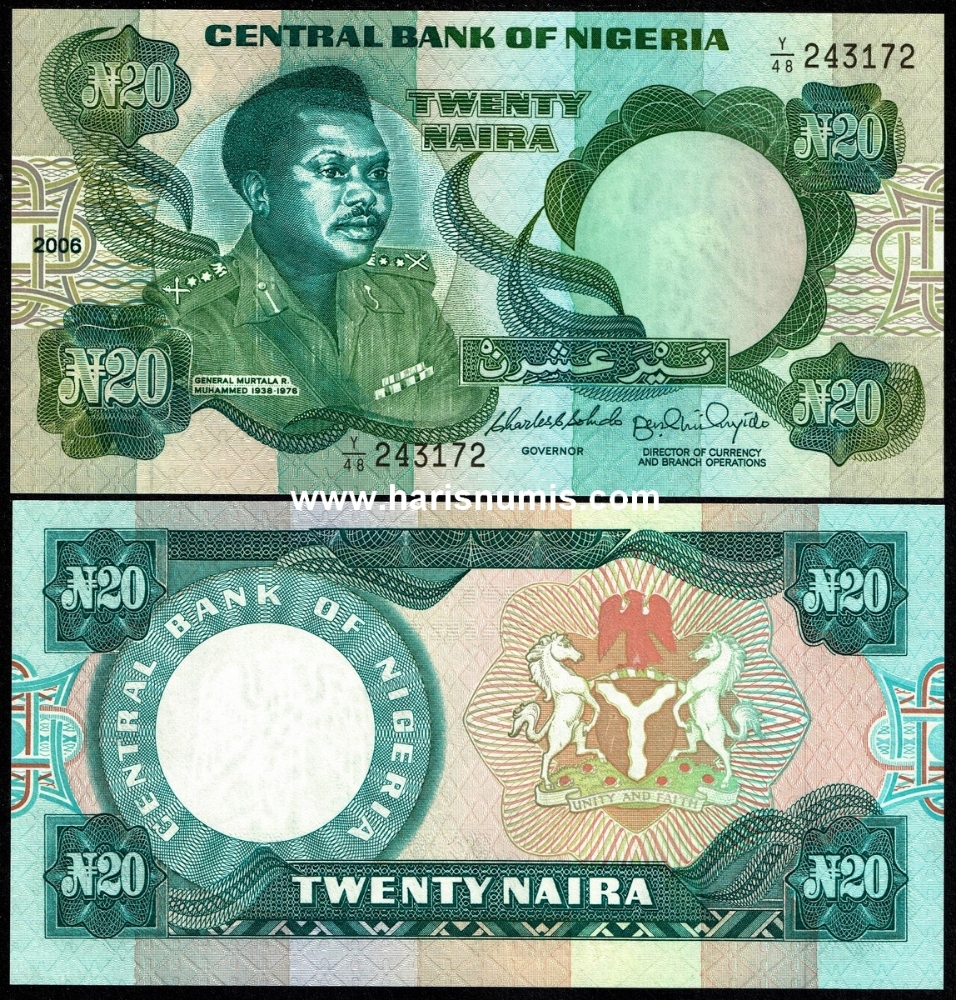 Picture of NIGERIA 20 Naira 2006 P 26k UNC