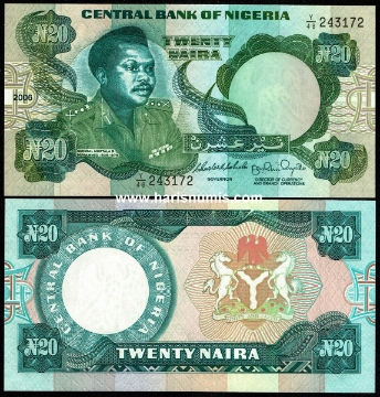 Picture of NIGERIA 20 Naira 2006 P 26k UNC