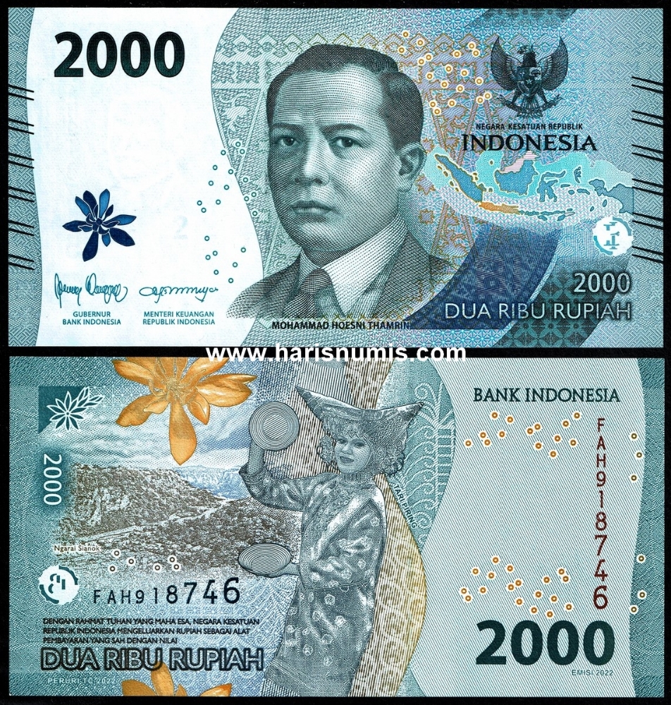 Picture of INDONESIA 2000 Rupiah 2022 P 163 UNC