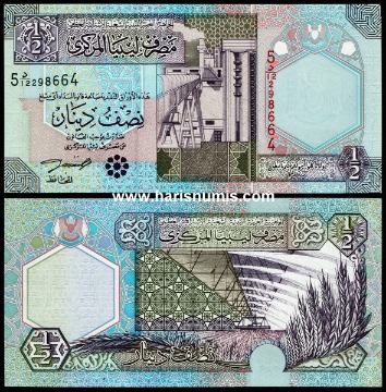 Picture of LIBYA 1/2 Dinar ND(2002) P63 UNC