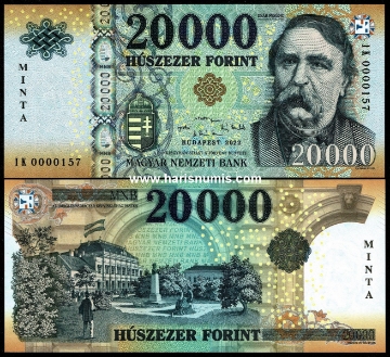 Picture of HUNGARY 20.000 Forint 2022 Specimen P 207fs UNC