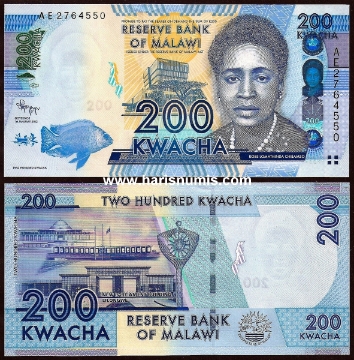 Picture of MALAWI 200 Kwacha 2012 P 60a UNC