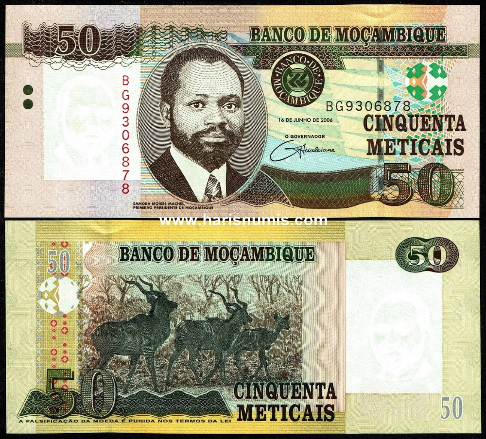 Picture of MOZAMBIQUE 50 Meticais 2006 P 144 UNC