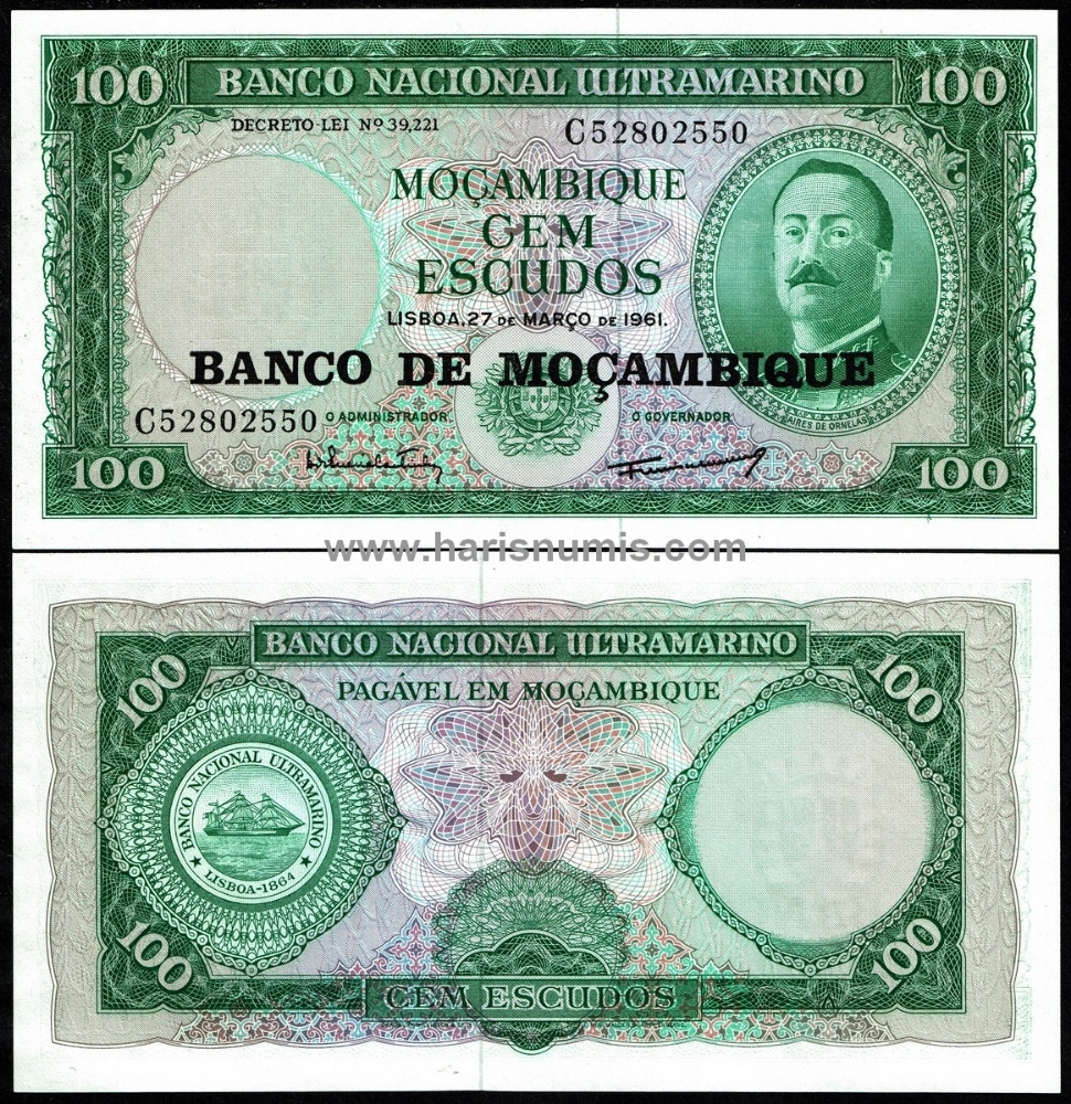 Picture of MOZAMBIQUE 100 Escudos ND(1976) P117 UNC