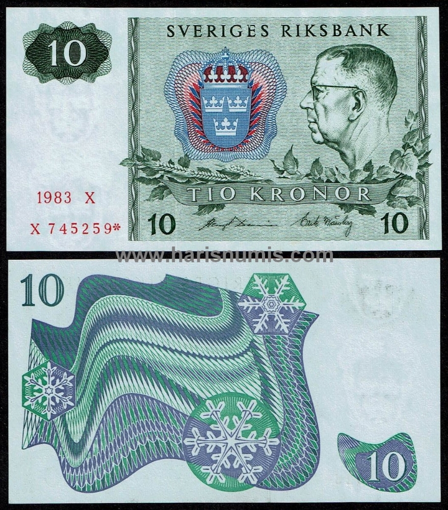 Picture of SWEDEN 10 Kronor 1983 Replacement P52er UNC