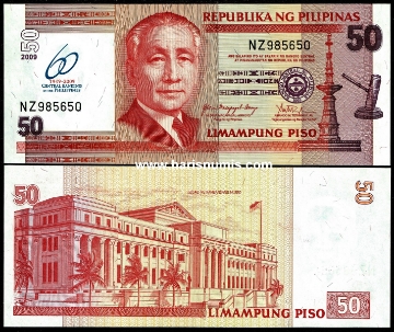 Picture of PHILIPPINES 50 Piso 2009 Comm. P201 UNC